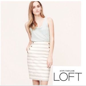 🌿 Ann Taylor Loft Stripe Pencil Skirt